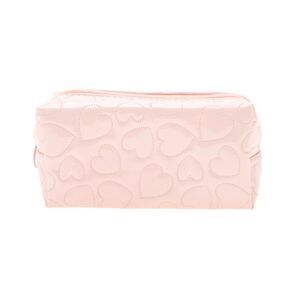 Pillow Shape Heart Makeup Bag Pink